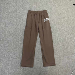 ผู้ผลิตเสื้อผ้าที่กําหนดเองพัฟพิมพ์โลโก้กางเกงวอร์มบานและชุดเสื้อกันหนาวหมวกผ้าฝ้ายบุรุษวอร์มจ็อกเกอร์ฮู้ด - Product Image 3