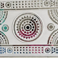 Jarrón de Cristal Blanco con Marco de Madera, Vertical, para Pared o Suelo, con Retroiluminación, Diseño Moderno, Tema Indio, Decoración para el Hogar, Navidad