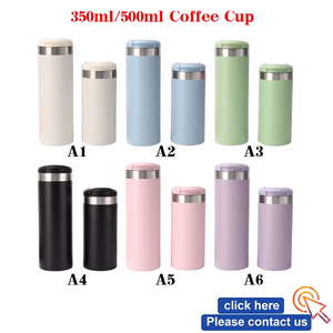 Mug de voyage à large ouverture pour café, 350 ml, en acier inoxydable, pour porte-gobelet de voiture, facile à nettoyer, compatible glace, OEM - Product Image 4