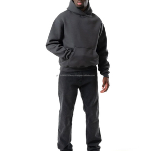 Ensemble de survêtement décontracté pour homme en coton 100%  pour les sports d'hiver, logo personnalisé, ensemble de sweat-shirt à capuche 2 pièces unisexe - Product Image 5