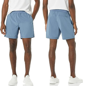 Vente en gros de shorts de gym pour hommes de haute qualité en coton noir décontracté tissu de maille uni conception de logo personnalisé fermeture à la taille élastique tailles 6XL - Product Image 6
