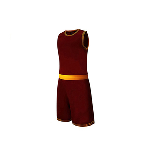 Uniforme de baloncesto liso personalizado costilla cuello redondo diseño sin mangas jersey de COSH proveedor de ropa deportiva - Product Image 2
