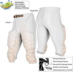 Pantalones de Uniforme de Fútbol Americano Juvenil Personalizados, Ropa Deportiva Sublimada con Talla XL, Todos los Colores, Pantalones de Entrenamiento, Servicio OEM - Product Image 6