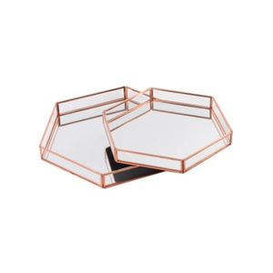Meilleures ventes de plateau de rangement en verre et en aluminium de taille personnalisée avec une finition élégante, parfaite pour la décoration de la maison et les mariages - Product Image 1
