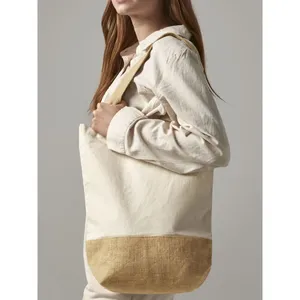 Sacs fourre-tout promotionnels durables en toile de jute pour le merchandising - Product Image 6