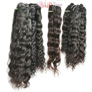 Extensions de cheveux humains vierges indiens non traités, double trame, lisses, ondulés, cuticules alignées, styles par Export - Product Image 6
