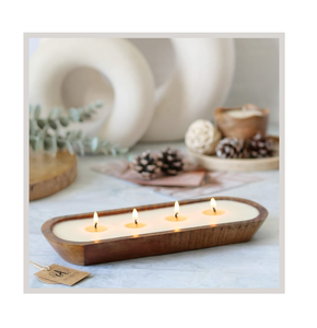 Bougie en pâte de bois bol meilleur prix pour la décoration de Table à la maison bol à bougie en bois bonne qualité artisanat fait main bol - Product Image 1