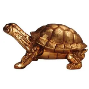 Sculpture en laiton faite à la main Tortue Sculptures en aluminium Décoration de table abstraite Figurines de bar Sculpture personnalisée - Product Image 1