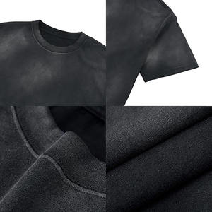 เสื้อยืดโอเวอร์ไซส์สไตล์วินเทจ คอกลม ผ้าโพลีเอสเตอร์/คอตตอนเนื้อหนา สีซีดแบบซันเฟด สำหรับผู้ชายและผู้หญิง ใส่หน้าร้อน - Product Image 2
