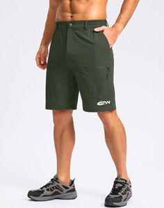 Pantalones cortos deportivos informales para hombre, pantalones cortos deportivos de secado rápido, cintura elástica cómoda, pantalones cortos de entrenamiento para correr de lona sólida - Product Image 3