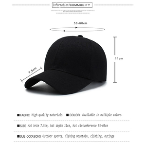Baseball Cap Men Women - Classic Adjustable Plain Hat Outdoor Activities and Custom Embroidery - Product Image 6