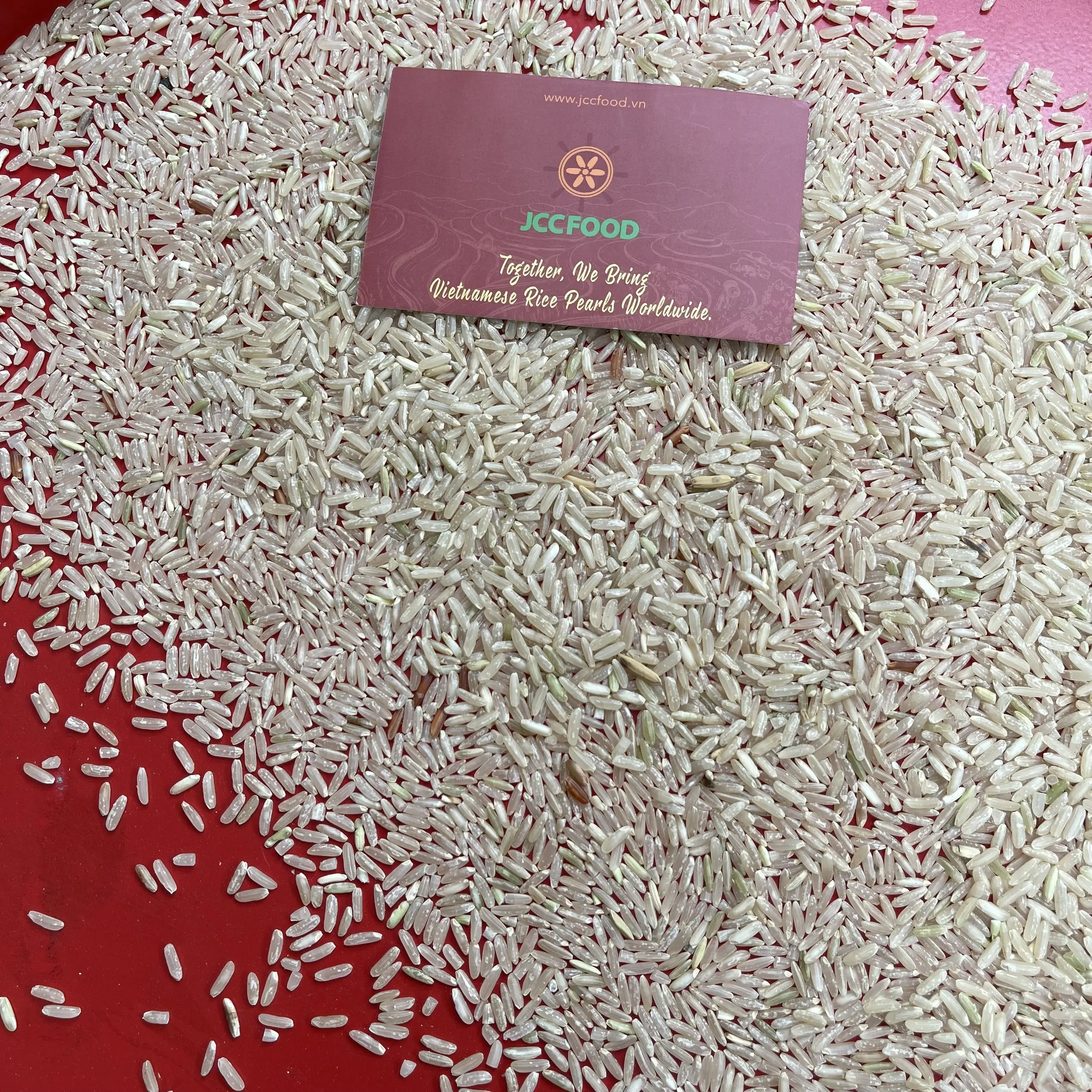 Paket variasi tekstur lembut manufaktur beras coklat menyesuaikan isi gandum panjang ekspor beras coklat VIETNAM