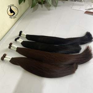 Extension de cheveux humains vierges lisses, 100%, naturels, cuticules alignées, commande en vrac, 20 pièces par lot - Product Image 5