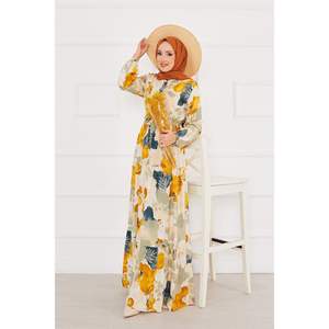 ชุดเดรสเรียบง่ายลายดอกไม้มิ้นท์ชุดเดรสเอ็มไพร์ยาวถึงพื้นสไตล์โบฮีเมียนที่ยั่งยืนสำหรับใส่ทำงานผู้หญิงทางการงานปาร์ตี้ XS - Product Image 2