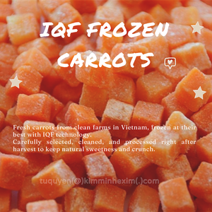 Zanahorias Congeladas KMI LQF, Peladas, Grado A, Envasadas al Vacío, 1 kg, para Procesamiento de Alimentos, Cortadas en Rodajas o Enteras - Product Image 5
