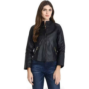 Veste en cuir véritable pour femmes Confort toute la journée et style pour le travail et les week-ends Look raffiné avec matériau de remplissage en coton - Product Image 1
