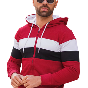 Men Red <b>White</b> Black <b>Zip</b> Hoodies Stylish Streetwear Fleece 100% Casual Winter Moisture Wicking Breathable Pocket Outdoor - Product Image 5