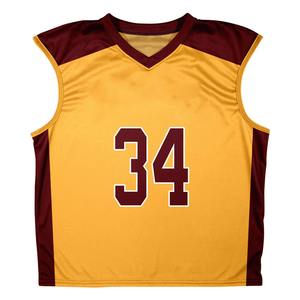 OEM diseño personalizado sublimado Lacrosse Jerseys uniforme sin mangas con nombre y número personalizado 100% tela de malla de poliéster - Product Image 3