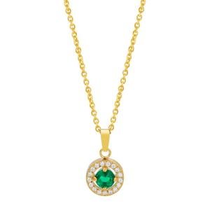 Colorful zircon necklace jewelry fashionable and non-fading <b>Titanium</b> Steel Pendant Necklace - Product Image 2