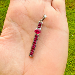 Joyería de calidad superior 100% Colgante de Piedra natal de rubí natural para mujer nueva colección hermoso regalo de cumpleaños por su precio bajo - Product Image 2