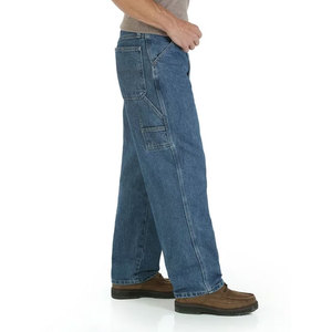 Ropa de hombre 2024 otoño primavera simple azul Jeans hombres lavado pierna recta carpintero Jeans - Product Image 4