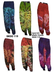 Casual <b>Women</b> <b>Pants</b> Thai Trousers Hippy <b>Baggy</b> Boho Loose Aladdin Boho Festival Hippy Smock High Waist <b>Pant</b> - Product Image 2