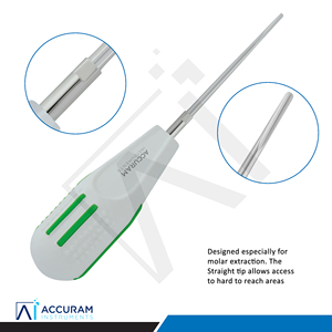 Perioteuse dentaire professionnelle droite 2,0 mm avec manche PPU, instrument chirurgical manuel d'extraction dentaire atraumatique, instrument chirurgical pour racines, CE - Product Image 3