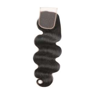 Extensions de cheveux indiens 100% naturels, lot de 3, avec lace closure HD, lisses, tout en 1 - Product Image 3
