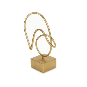 Irregular Design Metal Sculpture Glossy Gold Plated Premium Look for Decorative Home and Office Table Decor <b>Ornament</b> Sculpture - Product Image 2