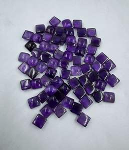 Alta calidad 10-20mm Natural púrpura amatista cabujón suave cuadrado piedra preciosa suelta para la fabricación de joyas gemas al por mayor - Product Image 3
