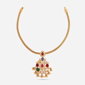 Collier Temples Argentés 188202 Or 18 carats serti clos de zircons, diamants et perles, plaqué rhodium, forme boule fleurie pour mariage et fiançailles - Product Image 1