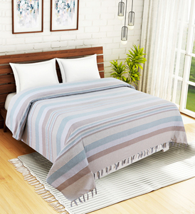 Ensemble de draps indien de luxe 100% coton écologique toutes saisons King Size Style moderne solide confortable taies d'oreiller en soie tissée - Product Image 1