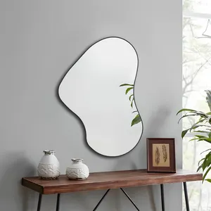 Espejos al por mayor Espejo de marco de hierro de metal de 24x34 pulgadas para pared de espejo de baño | Cuelga horizontal y vertical