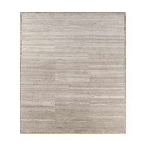 พรมขนสัตว์ถักมือสีเบจและสีน้ำตาล รุ่น AKWL-1522 สำหรับห้องนั่งเล่น ห้องโถง ทางเดิน รูปทรงสี่เหลี่ยมผืนผ้า สำหรับปูพื้นแบบพรมปูพื้น - Product Image 1