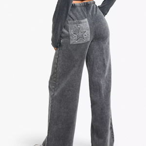 Top Venta Fabricantes Ropa Damas Pantalones de chándal Pantalones de Jogger de gran tamaño Mujeres Pantalones de Jogger en blanco - Product Image 6