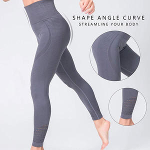 Mallas de gimnasio con desgaste activo personalizado, mallas de gimnasio de cintura alta transpirables baratas de nailon y LICRA, mallas deportivas para gimnasio y correr para mujer - Product Image 5