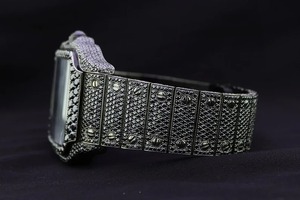 Reloj de lujo con esfera negra de 42mm para hombre, completamente automático, número romano VVS Moissanite, reloj de diamantes, joyería inteligente de moda de Timepie - Product Image 2