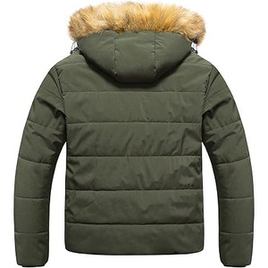 Veste matelassée d'hiver personnalisée OEM pour hommes, imperméable à capuche chaude et respirante pour le sport - Product Image 4