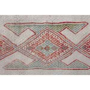 Alfombra Turca de 5.7x8.4 pies, Alfombra Vintage Grande, Alfombra de Lana a Cuadros Marrón Rojizo - Product Image 4