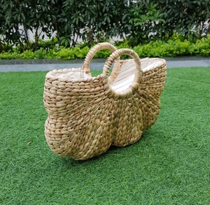 Bolsa/cesta de jacinto de agua con asas para compras, picnic, almacenamiento en el hogar y almacenamiento de organización hecho en Viet - Product Image 2