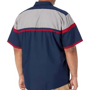 New Summer Short Sleeve Shirt Striped Plaid Men's Shirts Casual Workwear <b>Polo</b> Shirts Contrast Color - Product Image 3