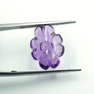 Pierre précieuse améthyste naturelle taillée ovale sculptée à la main Pierre de qualité supérieure - Product Image 3