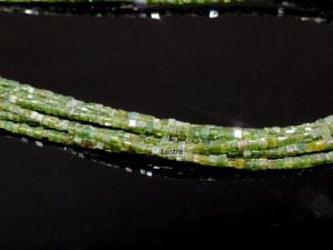 Collar de cuentas de diamantes verdes Suministros para hacer joyas verdes Forma de cubo Venta al por mayor para hacer joyas DIY Alta calidad 2mm facetado - Product Image 4