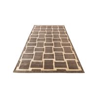 Modern Elegant Large Hand-Knotted Silk Carpet Sleek Sophistication Abstract Geometric Twisted Prayer Cut Pile Area Rugs Sets