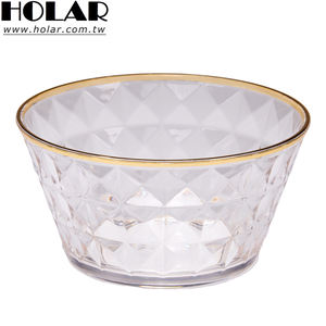 [Holar] Taiwan Made 14 cm en plastique incassable servant diamant or Rip petit bol à salade pour plats d'accompagnement frites - Product Image 1