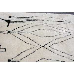 พรมตุรกีวินเทจ ขนาด 5x8 ฟุต (151x243 ซม.) ลายต้นไม้และพืชสีขาว - Product Image 4