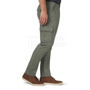 Pantalon de survêtement Cargo en coton à séchage rapide pour hommes de haute qualité Logo personnalisé taille moyenne Style Baggy pantalon de sport de Fitness en toile - Product Image 3