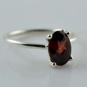Navya Craft Handmade 925 Sterling <b>Silver</b> Women's <b>Ring</b> with <b>Garnet</b> Custom US Sizes 4 to 14 for Everyday Wear and Gifts - Product Image 3