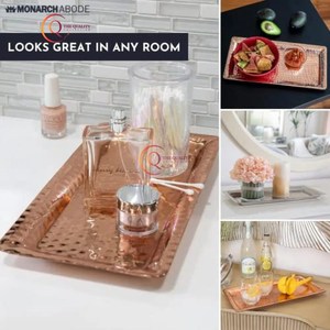 ถาดทองแดงชุบเคลือบเงาทรงสี่เหลี่ยมผืนผ้าอุปกรณ์เครื่องครัวจากอินเดีย - Product Image 6