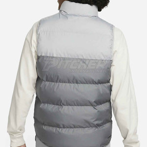 Chaleco Acolchado Informal de Invierno para Hombre, Personalizado, con Cuello Alto, Cierre de Cremallera, Aislante, Sin Mangas, Tejido Suave para Viajes y Uso Diario - Product Image 2